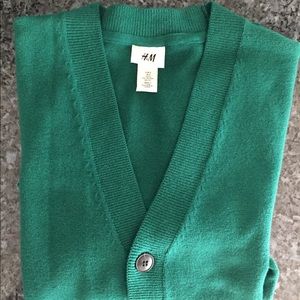 Green Men's Cardigan